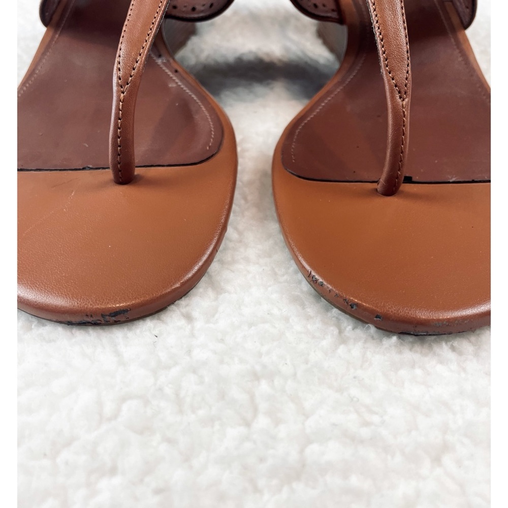 COLE HAAN • Brown Elsie Thong Wedge Sandals, 9 - Picture 13 of 16